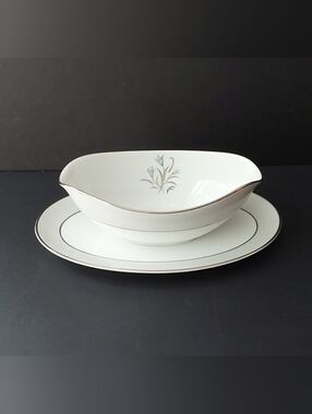 Noritake White Gravy Bowl and Platter